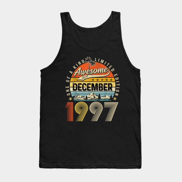 Awesome Since December 1997 Vintage 26th Birthday Tank Top by cogemma.art